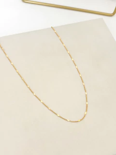 Colar longuinho grumet coracõezinhos banhado a ouro - comprar online