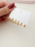 Trio argolinhas click martelada banhado a ouro - comprar online