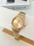 Relógio Casio analógico redondo dourado fundo dourado - 1ª linha premium - comprar online
