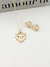 Conjunto coração Espírito Santo banhado a ouro - comprar online