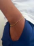 Pulseira masculina veneziana elo longo fina banhada a ouro - comprar online