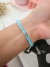 Pulseira riviera baguete azul banhada a prata - comprar online