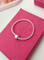 Pulseira para berloques fecho redondo love banhada a prata
