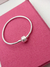 Pulseira para berloques fecho redondo love banhada a prata - comprar online