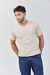 Remera escote en V con lycra Slim fit Beige