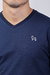 Remera escote en V con lycra Slim fit Azul Marino (Solo talles S, M y L) - comprar online