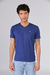 Remera escote en V con lycra azul noche