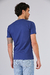 Remera escote en V con lycra azul noche en internet