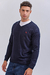 Sweater cuello V azul marino