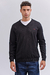 Sweater cuello V negro