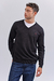 Sweater cuello V negro en internet