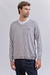 Sweater cuello V Gris Melange - tienda online