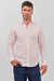 Camisa lino rayada CARSON rosa - tienda online