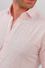 Camisa lino rayada CARSON rosa - comprar online