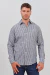 Camisa lino rayada CARSON azul marino - tienda online
