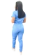 Macacão cirúrgico Jogger Luxo Gola Padre Two Way - Azul claro - JS Uniformes