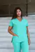 Conjunto Pijama Cirurgico Classico Liso Oxfordine - Verde agua - comprar online