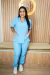 Pijama Cirúrgico Conjunto Hospitalar Liso Azul claro gabardine - comprar online