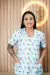 BLUSA SCRUB ESTAMPADA AUTISMO - AZUL CLARO