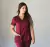 Conjunto Pijama Cirurgico Classico Liso Oxfordine Bordô - comprar online