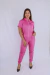 Macacão Cirurgico Linha Luxo Jogger Gola Padre Two Way ROSA PINK na internet