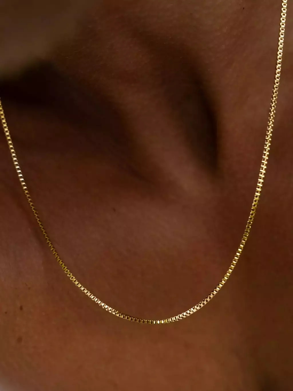Corrente Box de Aço com Ouro 18k