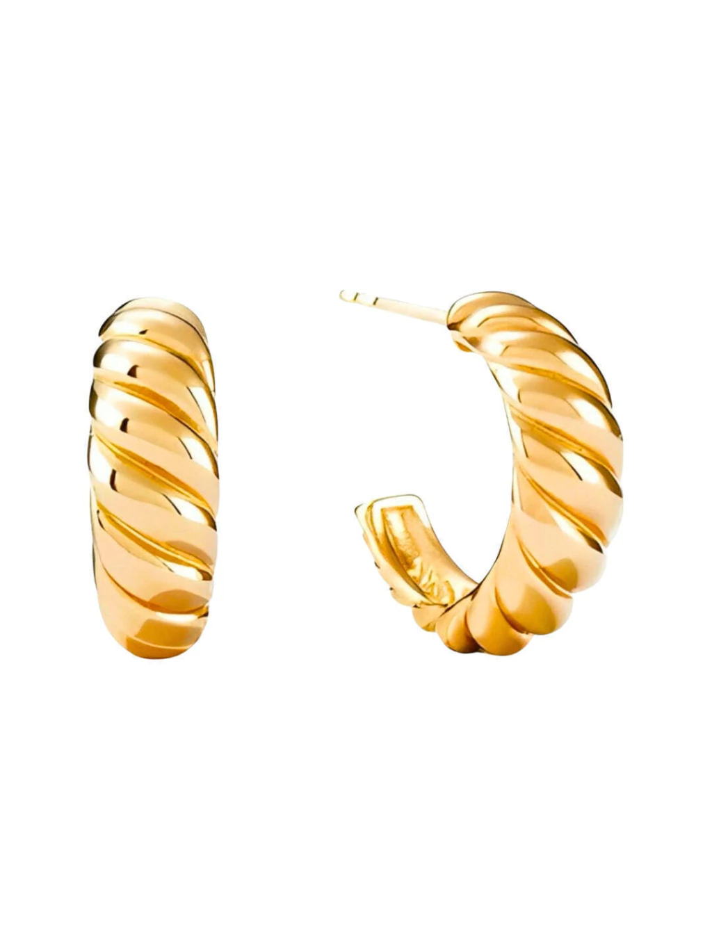 Brinco Croissant de Aço Dourado