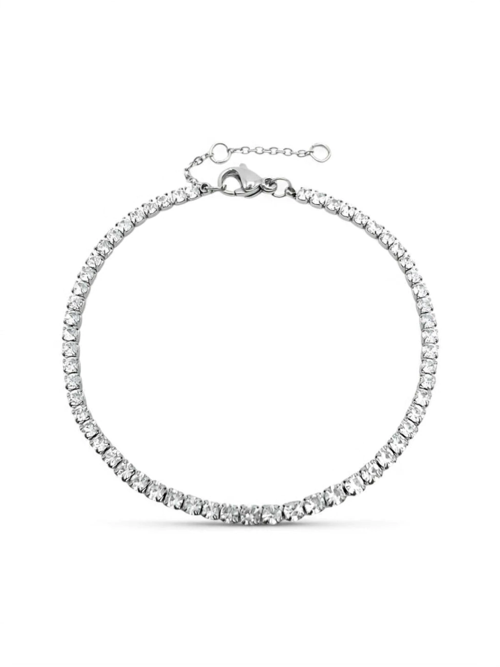 Pulseira Riviera de Aço Prata