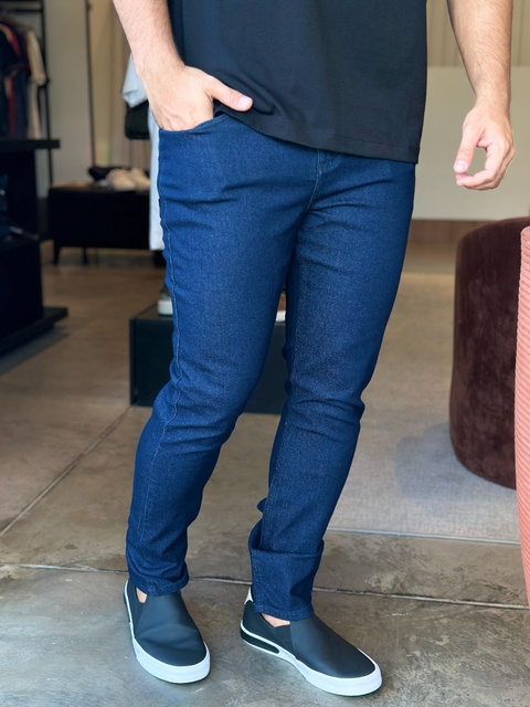 CALÇA JEANS SLIM BLUE ESCURO ARAMIS - comprar online