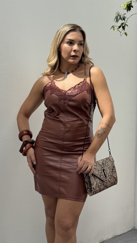 VESTIDO TERRACOTA OPEN - comprar online