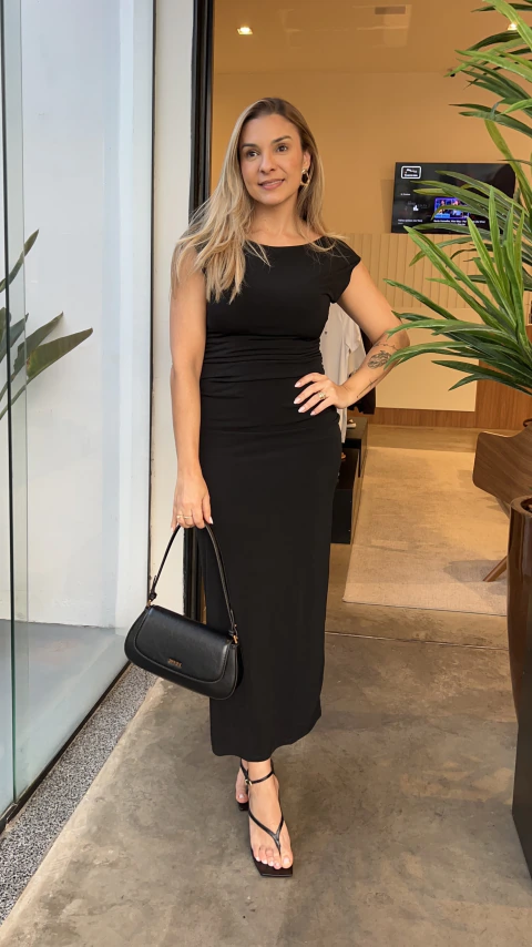 VESTIDO LONGO SMUDY PRETO MG