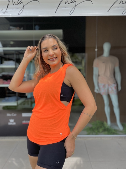 BLUSA LARI LARANJA TRANSP