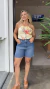 BERMUDA JEANS COMFORT INDIGO OPEN