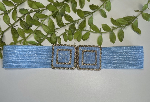 CINTO LIDIA EM RÁFIA AZUL