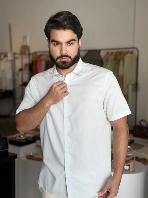 CAMISA MC VERDE CLARO ARAMIS