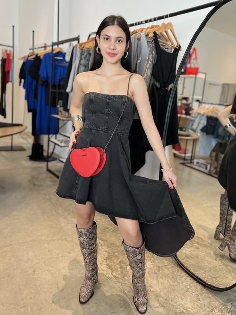 VESTIDO JEANS PRETO COLCCI