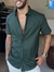 CAMISA MC SLIM TRICOLINE VERDE MILITAR M.POLLO - comprar online