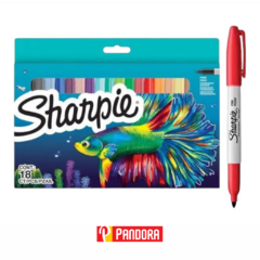 MARCADORES PERMANENTES PUNTA FINA X18 SHARPIE COD:2201230 (3026982012302)