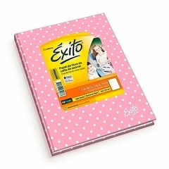 CUADERNO EXITO RAYADO N°1 LUNARES ROSADO X48HS (7791762472077)