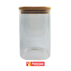 FRASCO DE VIDRIO C/T BAMBU 15CM 1050ML ECHOU (6982556122969)