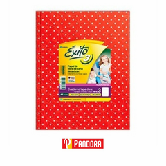 CUADERNO EXITO RAYADO N°3 LUNARES ROJO X48HS (7791762378072) - comprar online