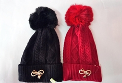 GORRO DE LANA FORRADO CON POMPÓN (02019)