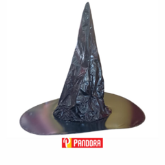 SOMBRERO DE BRUJA ENGOMADO NEGRO (02926)