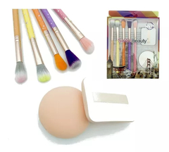 SET DE BROCHAS X5 + 2 ESPONJITAS SWEETBEAUTY (6926641060033)