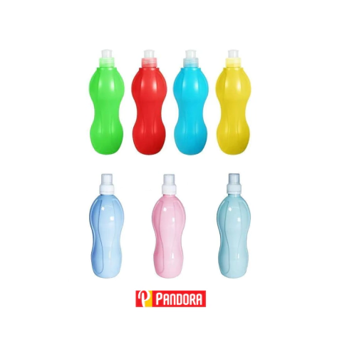 BOTELLA CON PICO COLORES/PASTEL (02192)