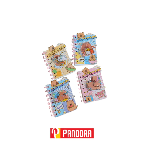 ANOTADOR CON AGUA Y BRILLO DE CAPYBARA (6922125157770)