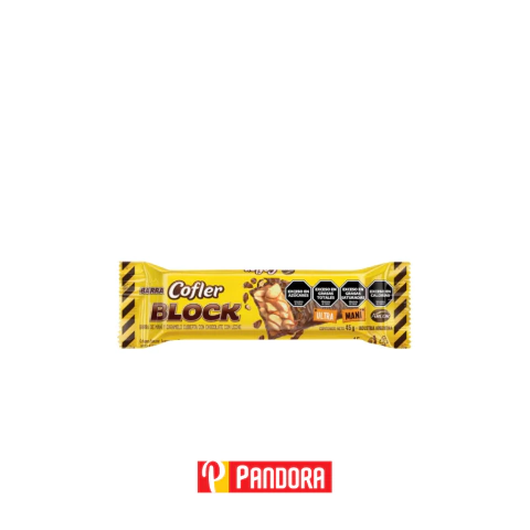 BARRITA DE MANI Y CARAMELO BLOCK COFLER 45G (7790580143800)