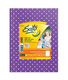 CUADERNO EXITO RAYADO N°1 LUNARES VIOLETA X48HS (7791762471070)