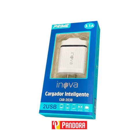 CARGADOR INOVA 3.1A V8 CAR-2021 (7798318620371)