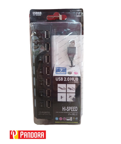 EXTENSOR HUB USB X8 PUERTOS (03989)